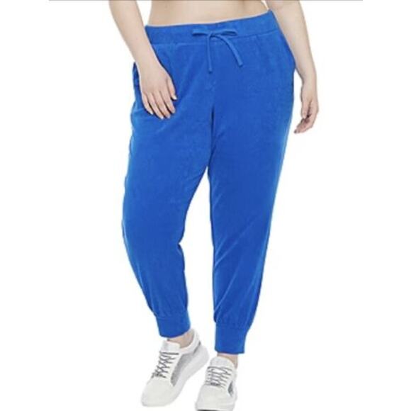 Juicy Couture Blue Splash Terry Joggers Track Pants Size 2X - Picture 1 of 10
